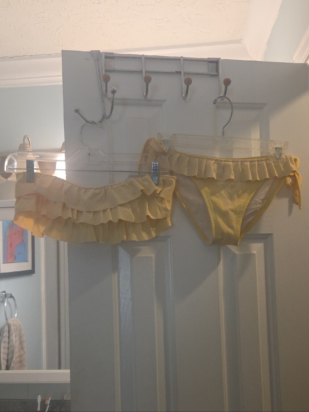 Women's Yellow Ruffle Bikini - Ladies Swimwear